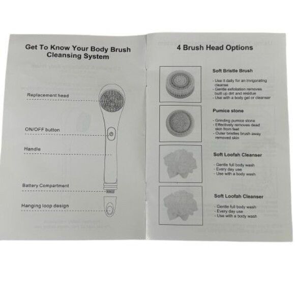 NEW Tru Ritual Cleansing & Exfoliating Battery Powered Body Brush w/ Accessories - Picture 4 of 5